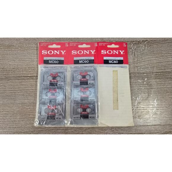 Sony MC 60 Micro Cassette Brand new sealed New 6 Count - Picture 1 of 3
